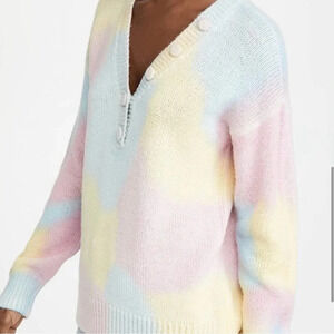 LoveShackFancy Pastel V-Neck Sweater